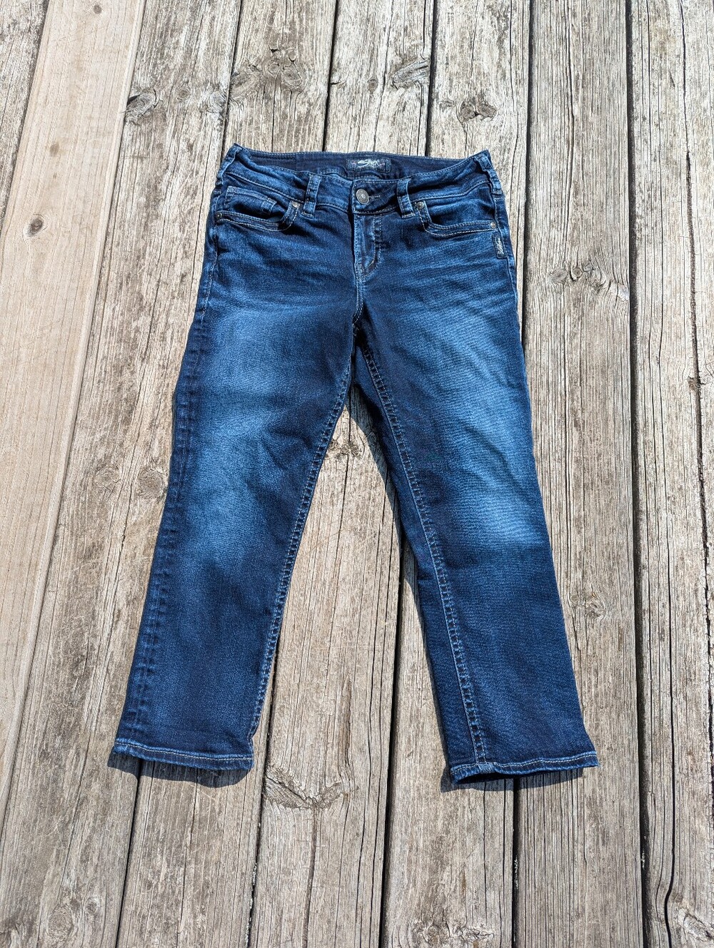Silver Jean Suki Capri